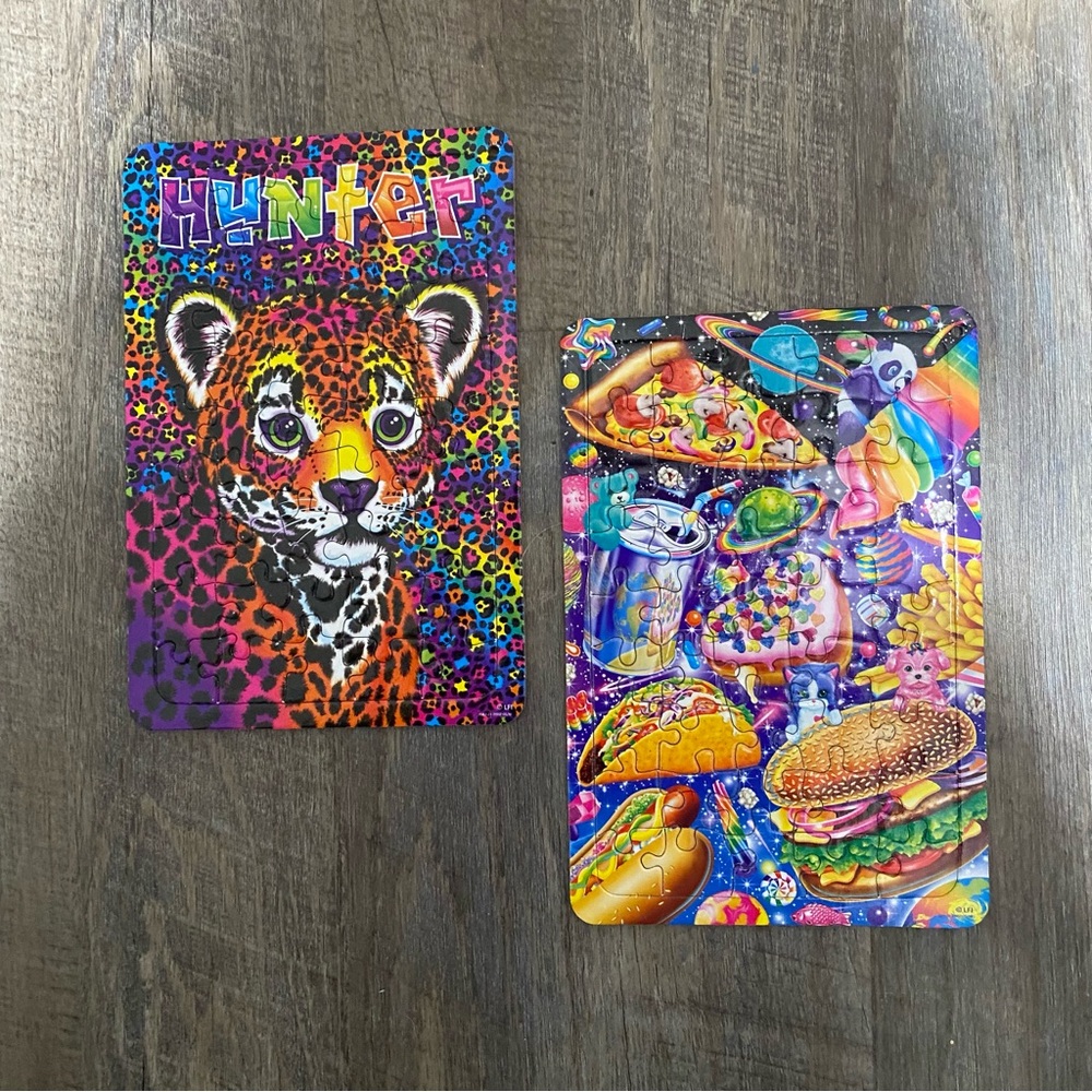 Colorful Leopard and Food Puzzle Cards